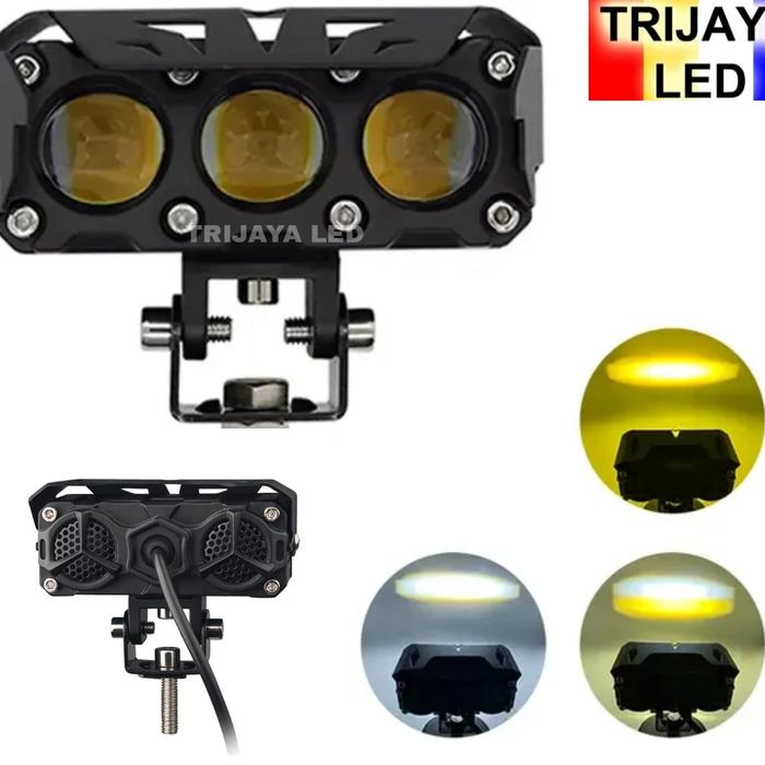 Gambar Lampu Tembak Sorot 24 Volt SQL 2 3 Mata LED SQL2 SQL3 Putih Kuning D2 - SQL 3 SATUAN dari Trijaya LED Motor undefined Tokopedia