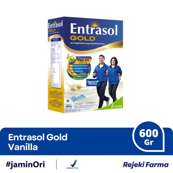 Gambar Entrasol Gold Rasa Vanilla 600 g - Susu Bubuk Dewasa Lansia Vanila dari Apotek Rejeki Farma -Melawai undefined Tokopedia