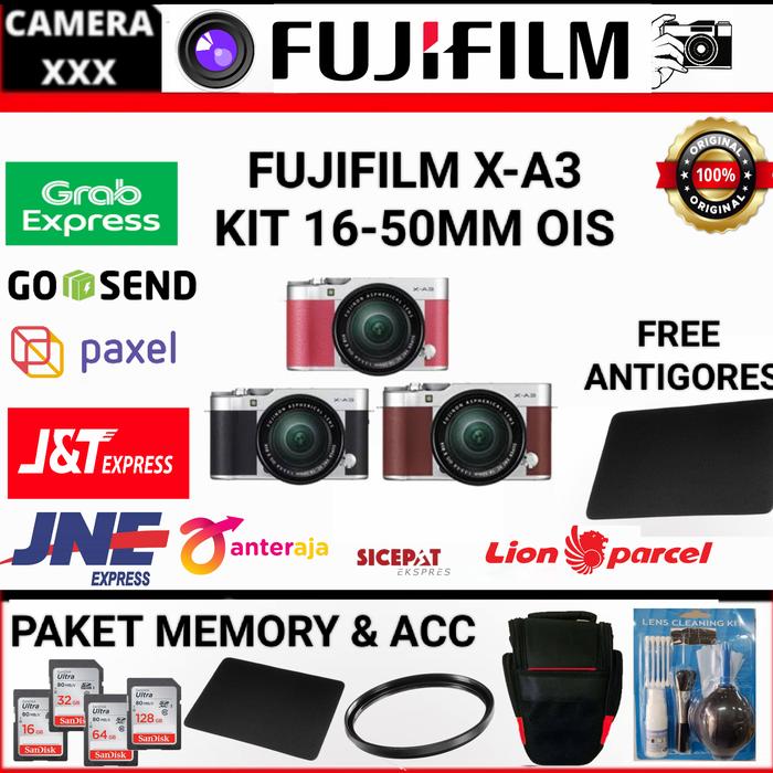 Camera Fujifilm X A3 Kit 16-50mm OIS KIT 16-50MM, PAKET128GB+ACC