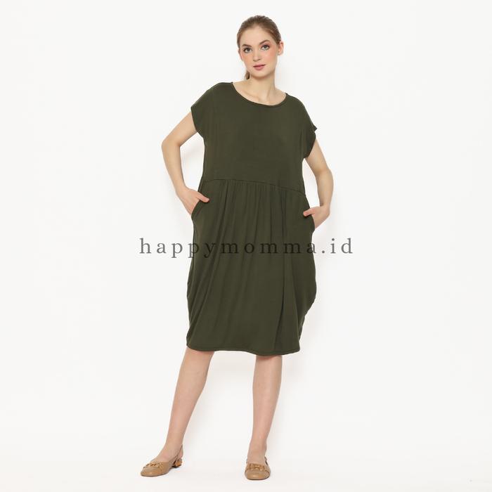 Gambar Dress Busui Friendly Bukaan Kanan Kiri Baju Menyusui Busui dan Bumil - Army dari Baju Hamil Menyusui Happymomma Kota Tangerang Selatan Tokopedia