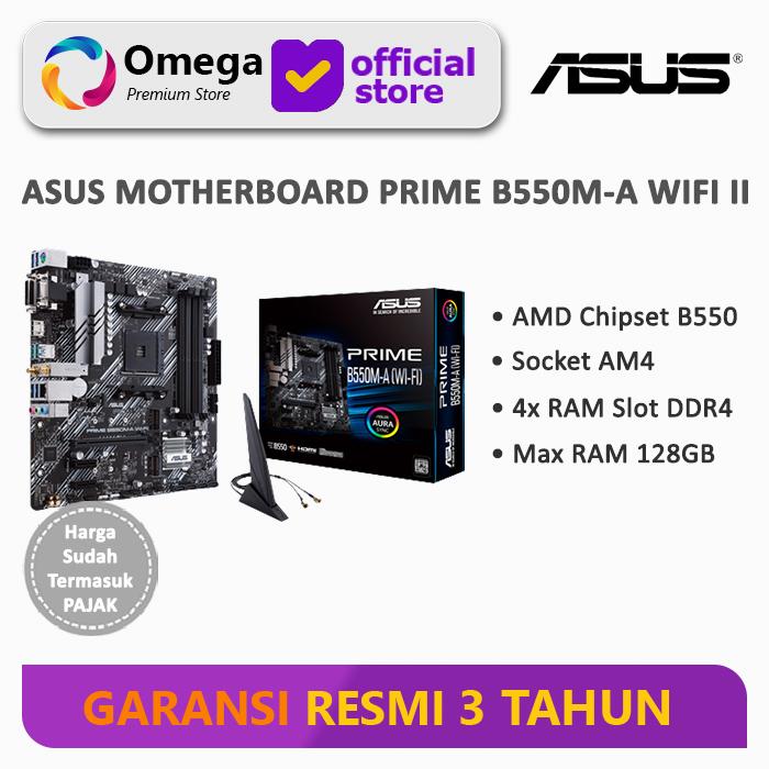 Promo Asus Motherboard Prime B550M-A WiFi II DDR4 Cicil 0% 3x