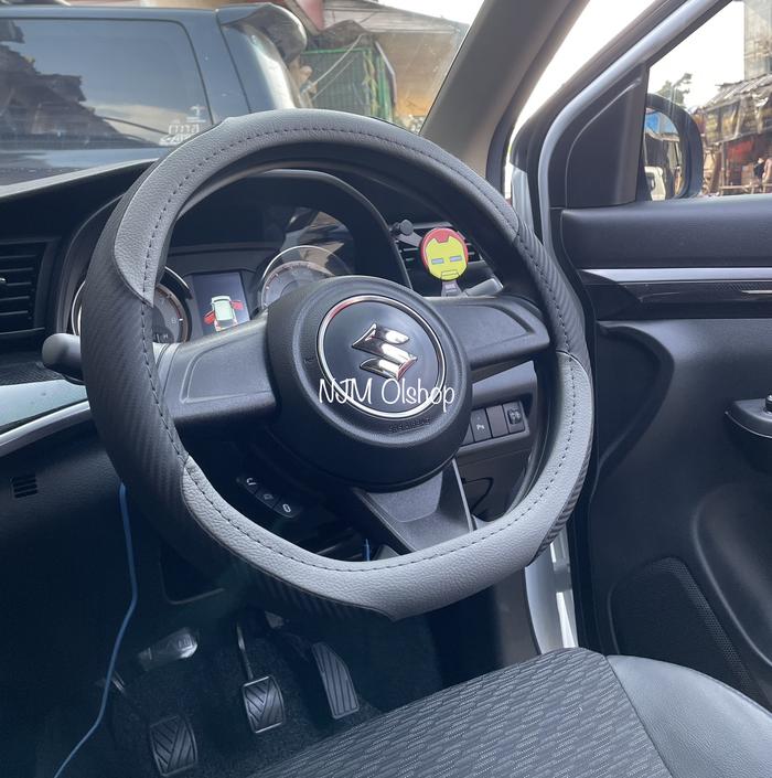 Gambar Sarung stir mobil wuling confero - cortez - almaz / cover stir wuling - HtmKarbon Grey1, S (36 cm) dari NJM Olshop undefined Tokopedia