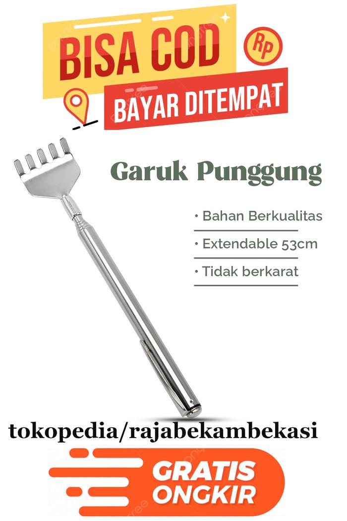 Gambar Alat Penggaruk Punggung Badan Stainless  Garukan Tongkat Garuk Badan dari Raja Bekam Bekasi undefined Tokopedia