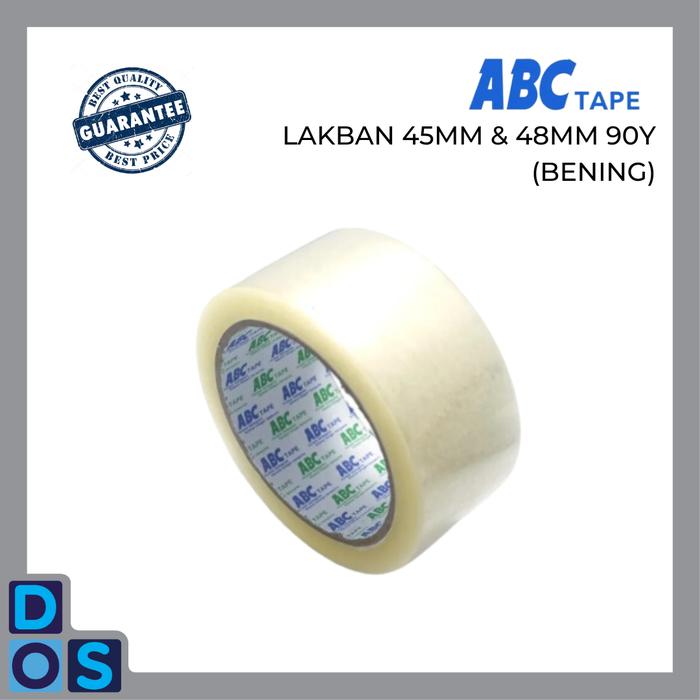 Gambar SATUAN PCS Lakban Bening Cokelat ABC Tape 90 yard 45 Micron 45mm 48mm - Bening, 45MM dari Dostore Indo undefined Tokopedia