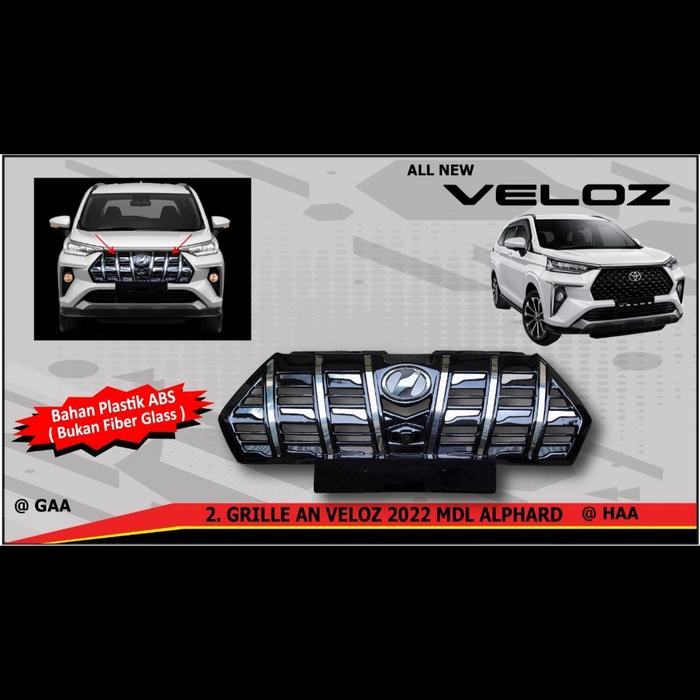 Gambar GRILL VELOZ 2022 MODEL ALPHARD ABS dari prestigeauto undefined Tokopedia