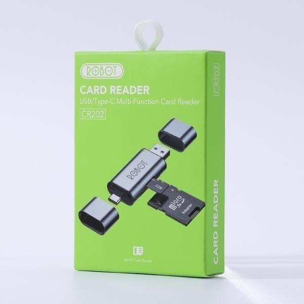 Gambar ROBOT Card Reader USB 3.0 OTG Type C MicroSD Sdcard 2 IN 1 Cardreader - CR202 dari konaruto undefined Tokopedia