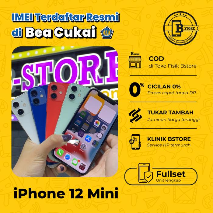 Gambar iPhone 12 Mini 128GB - Apple - Fullset - 128GB IMEI TERDAFTAR BEACUKAI - Blue Normal dari bstore_jakarta undefined Tokopedia