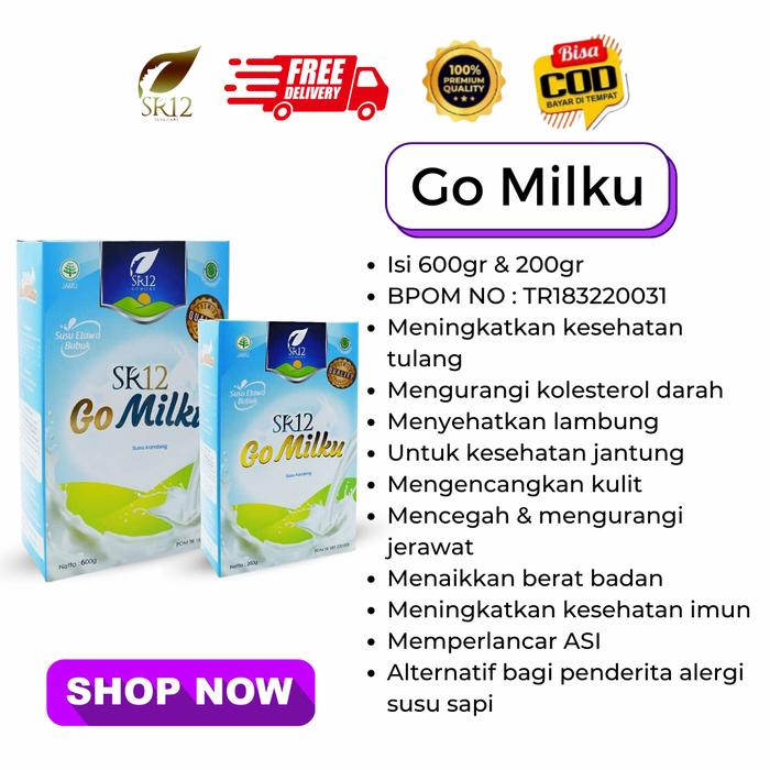 Gambar Go Milku SR12 / Susu Kambing Etawa Premium Rasa Plain - 600 Gr dari PusatSkincareHerbal undefined Tokopedia