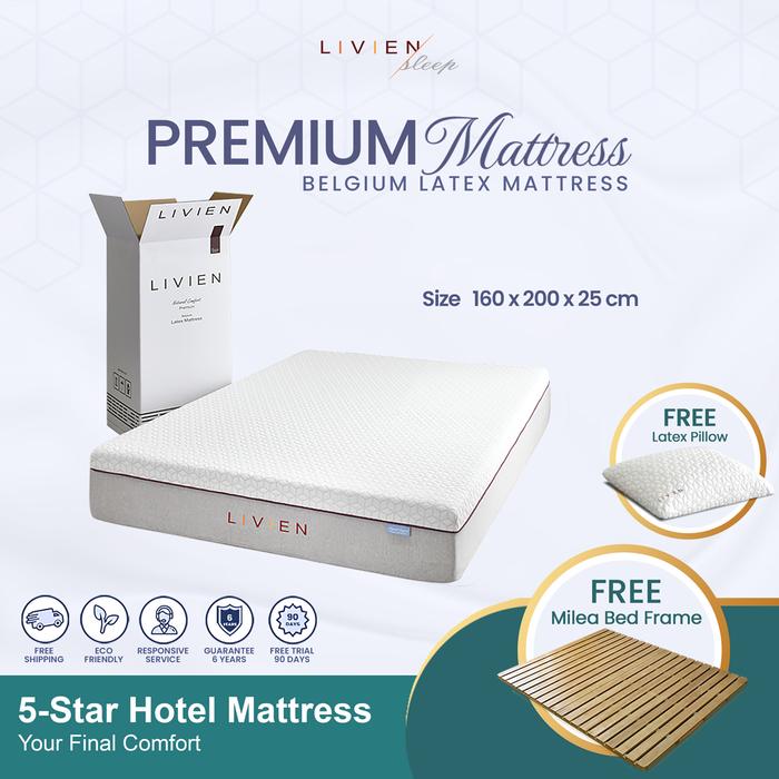 Gambar Kasur Busa Latex 160 x 200, Matras Latex, Livien Sleep Latex Mattress dari Livien Sleep undefined Tokopedia