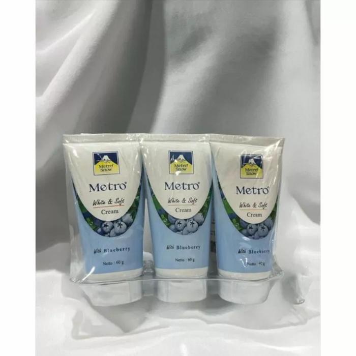Gambar METRO SNOW TUBE, PELEMBAB WAJAH, PELEMBAB KULIT, MENJAGA KULIT - Bluebery (Biru), TUBE (1 PCS) dari Orlee Grosir Magelang undefined Tokopedia