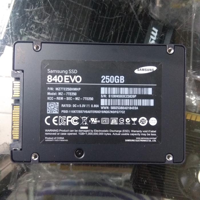 Jual samsung ssd 840 evo 250gb 250 gb Kota Administrasi Jakarta
