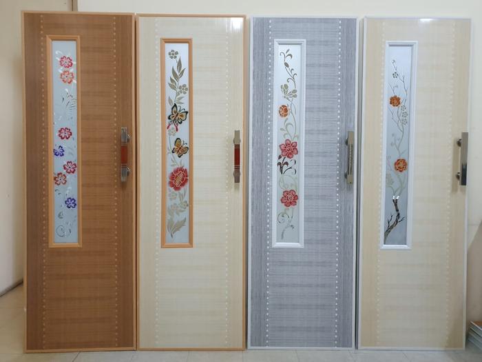 Gambar PINTU PVC UKURAN KUSEN 70 x 195 3/4, 1/2 KACA, DAN 1/4 KACA - 1/4 kaca, Cream dari SARANA ANEKA PINTU undefined Tokopedia