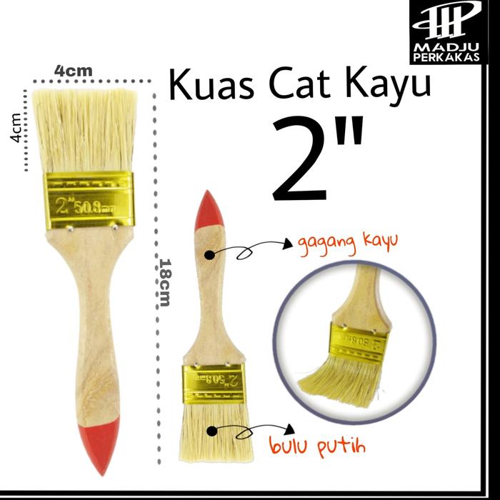 Gambar kuas cat kayu kuas cat gagang kayu putih 633 kuas cat besi kuas tembok - 2'' dari MADJU PERKAKAS undefined Tokopedia