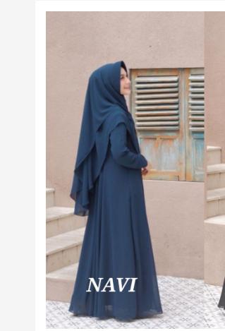 Gambar Baju Kondangan Wanita SYARI PLUS JILBAB 2 LAYER SEMUA UKURAN ADA BUSUI - Biru, M dari DO LA 99 undefined Tokopedia