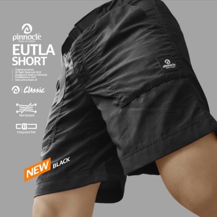 Gambar pinnacle eutla short classic celana pendek hiking gunung outdoor camp - black, L dari ravindra gear undefined Tokopedia