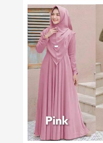 Gambar Baju Kondangan Wanita SYARI PLUS JILBAB 2 LAYER SEMUA UKURAN ADA BUSUI - Merah Muda, L dari DO LA 99 undefined Tokopedia