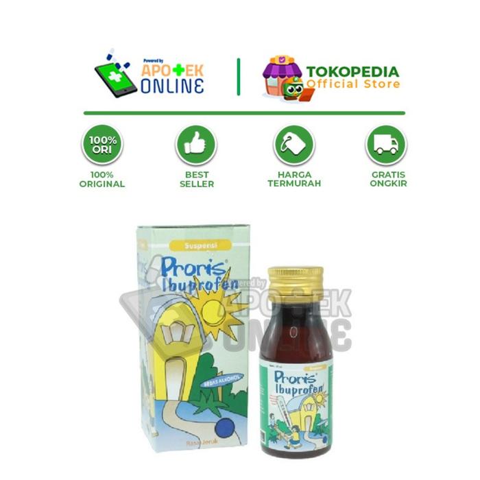 Gambar PRORIS SUSP 60 ML RASA JERUK (IBUPROFEN/PEREDA NYERI/DEMAM) dari Apotek Keluarga Kita Ciputat Pisangan undefined Tokopedia