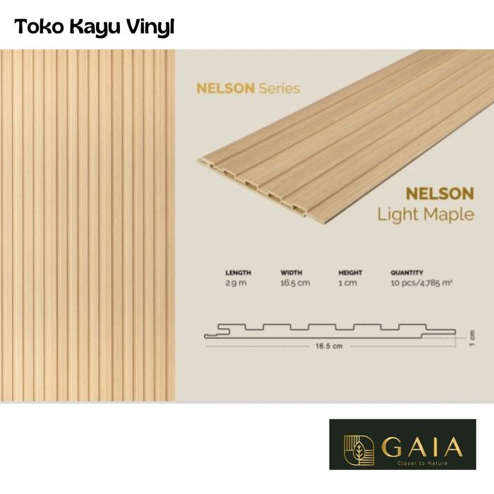 Gambar GAIA - Nelson Wall Panel / WPC Dinding Motif Kayu Dekorasi Cafe - LIGHT MAPLE dari Toko Kayu Vinyl undefined Tokopedia