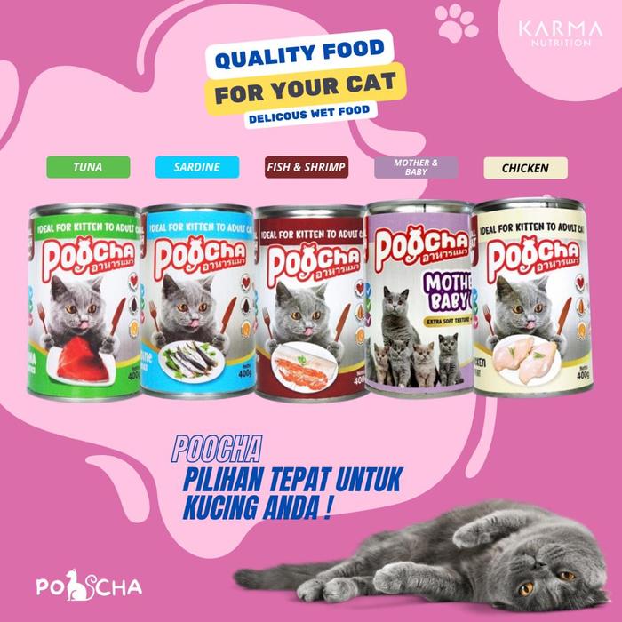 Gambar POOCHA PooCha Can 400 gram Wet Cat Food Makanan Basah Kucing Kaleng dari karma nutrition undefined Tokopedia