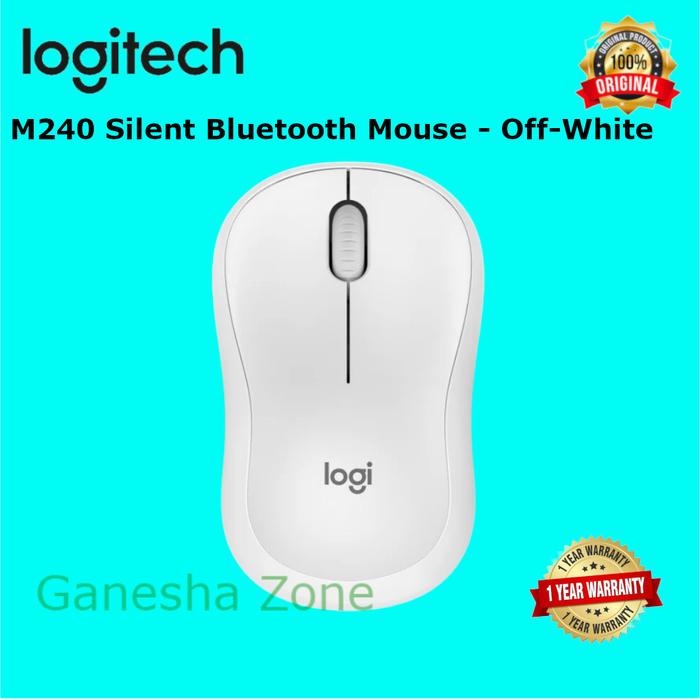 Gambar Logitech M240 Silent Bluetooth with Comfortable Shape - Off-White dari ganesha zone undefined Tokopedia