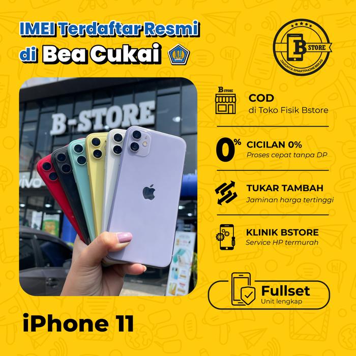Gambar iPhone 11 128GB - Apple - Fullset - 128 GB - IMEI TERDAFTAR BEACUKAI - EXLCD+Battry- dari bstore_jakarta undefined Tokopedia