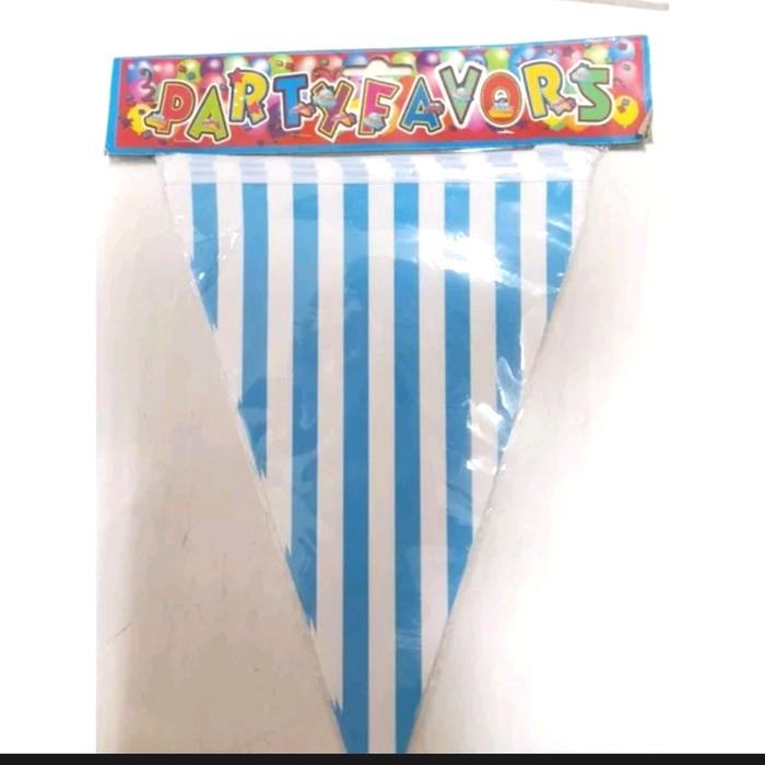 Gambar Bunting Flag Stripe - Chevron Biru dari Beeparty undefined Tokopedia