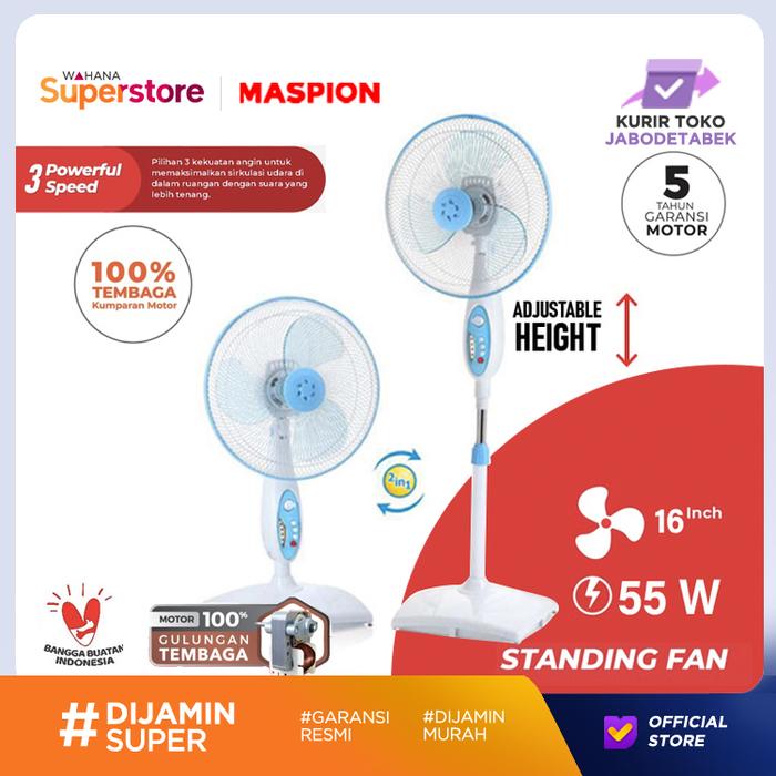 Gambar Maspion Standing Fan 2in1 16" - F170SL | F-170 SL dari Wahana Superstore undefined Tokopedia