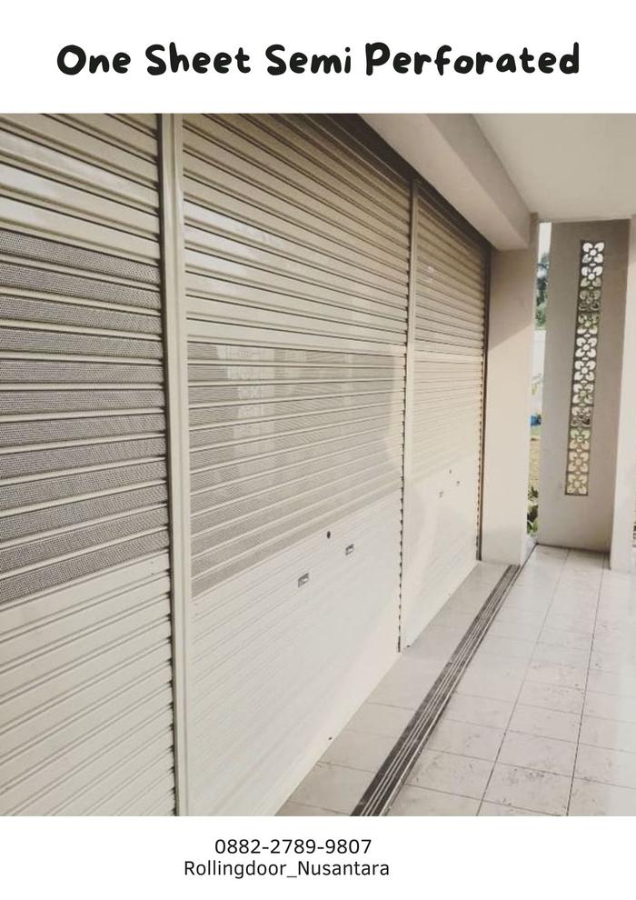 Gambar Semi kombinasi rolling door one sheet semi perforated dari Rollingdoor Nusantara undefined Tokopedia