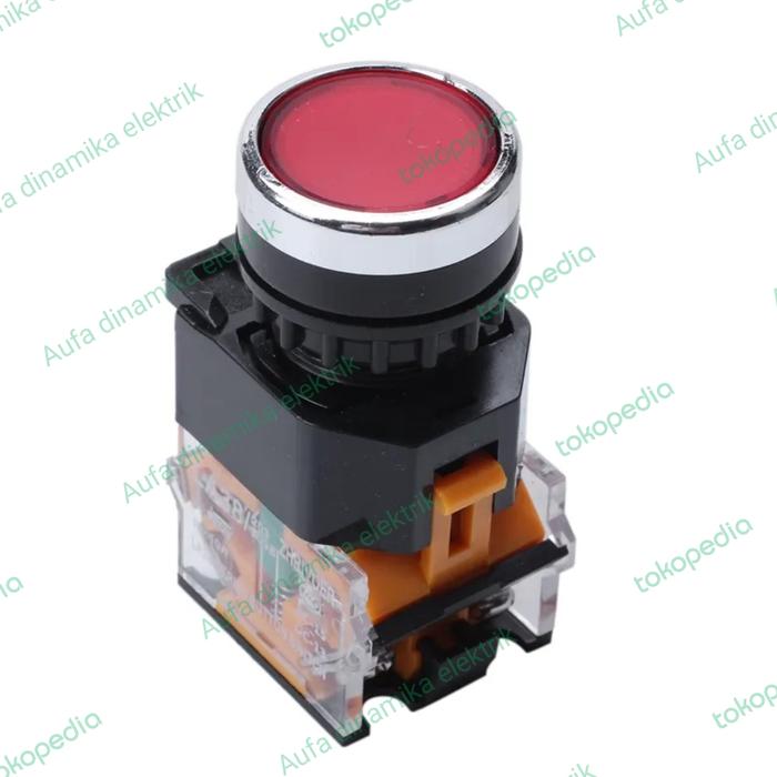 Gambar Push Button Flat Button 22mm Selt Return LA38-11 push button 22mm - Merah dari Aufa Dinamika Elektrik undefined Tokopedia