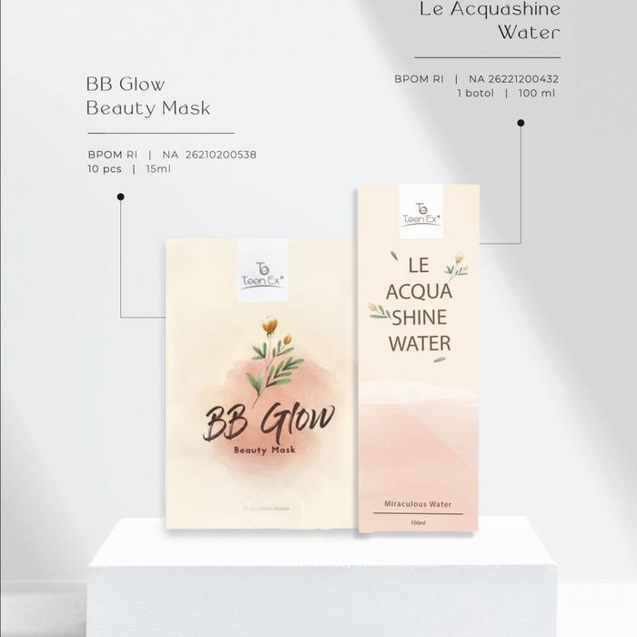 Gambar BB GLOW LIFT MASK (MASKER BOTOX) & LE ACQUASHINE WATER Bb glow to - Masker 1 sheet dari Esmee surabaya undefined Tokopedia