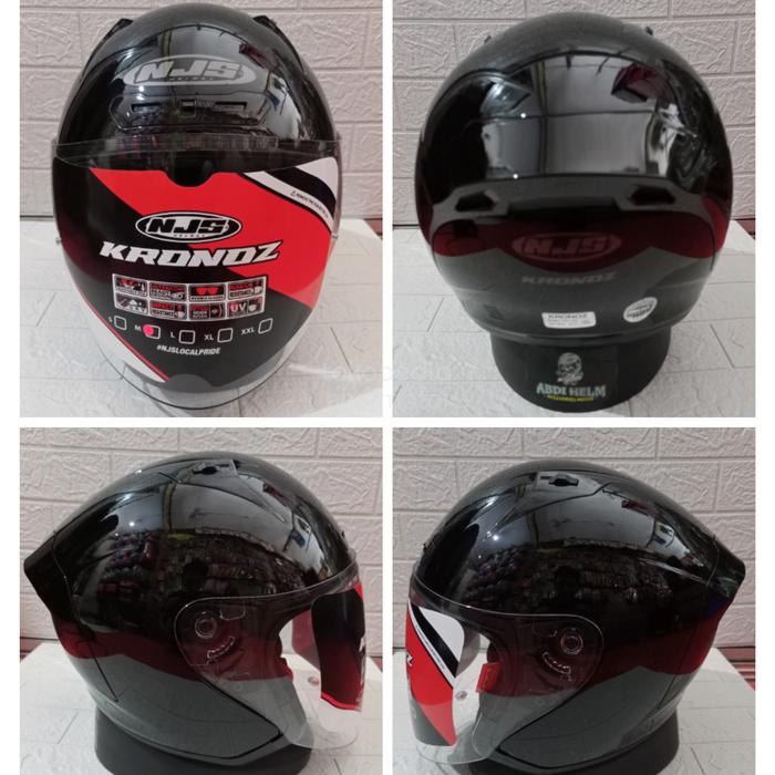 Jual HELM NJS KRONOZ SOLID POLOS HELM HALF FACE Pink Met, L