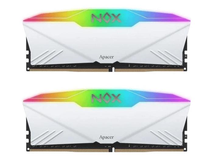 Gambar Apacer RAM NOX RGB AURA2 DDR4 DIMM 3200-18 2x16GB (32GB) 1.35V OC - Putih dari outletPC.id Kota Medan Tokopedia