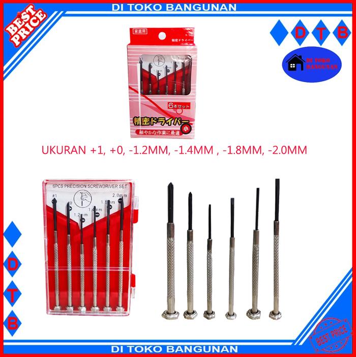 Gambar Obeng Kacamata Set Kecil 6 Pcs Obeng Jam Obeng Plus Minus High Quality - PINK dari Di Toko bangunan undefined Tokopedia