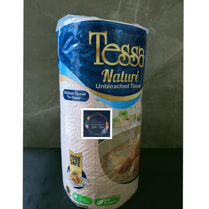 Gambar Tissue Dapur Tessa Nature unbleached kitchen towel 1roll 100s 2ply - COKLAT 1 ROLL dari Peony Kids Store undefined Tokopedia