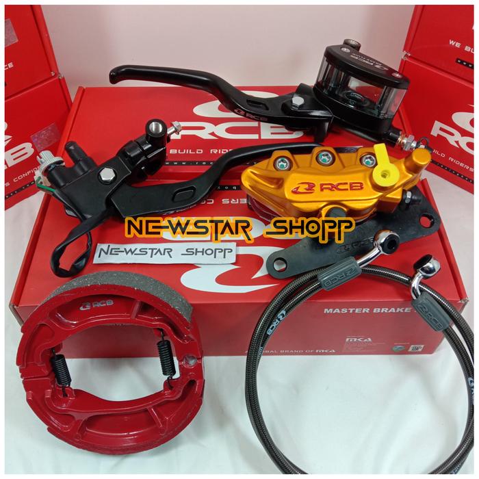 Gambar Paket RCB Master Rem E2/Oval 14mm+Kaliper RCB S Vario 110 125 150 Beat - Full RCB-GOLD dari NewstarShopp undefined Tokopedia