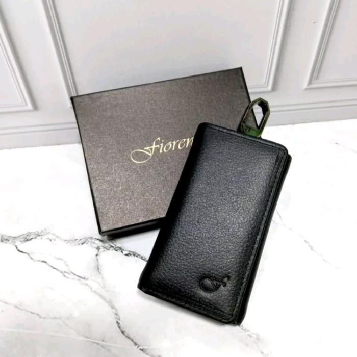 Gambar Fiorenza gantungan kunci kulit asli dompet stnk genuine leather 391L - Black jeruk dari Fiorenza Bags undefined Tokopedia