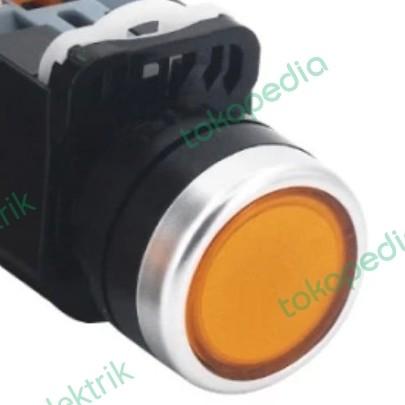 Gambar ILLuminated Push Button Led 220vac 22mm Self Locking LA38-11DN 24vdc - Kuning, 24VDC dari Aufa Dinamika Elektrik undefined Tokopedia