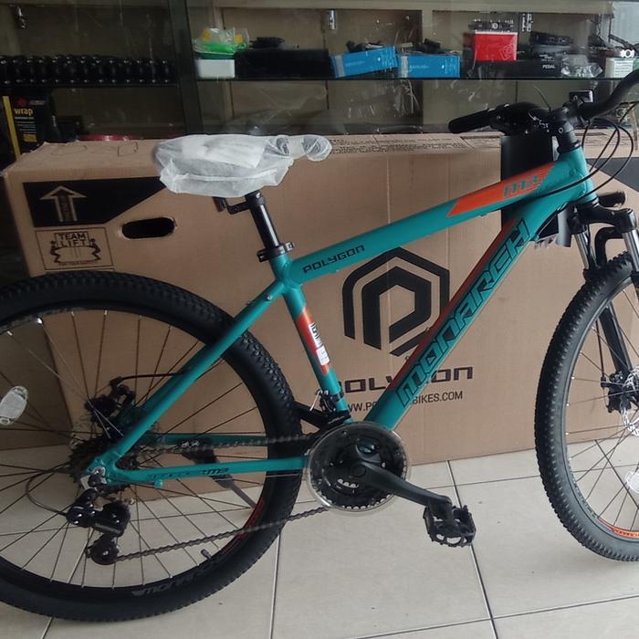 Gambar sepeda polygon monarch 3 tosca,grey - tosca dari cahaya prima surabaya undefined Tokopedia