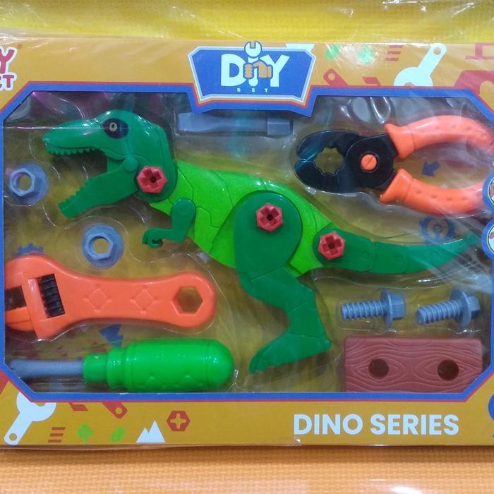 Gambar Toy Addict Mainan edukasi Diy Dino series - T-Rex Hijau dari Inflatablestoys undefined Tokopedia