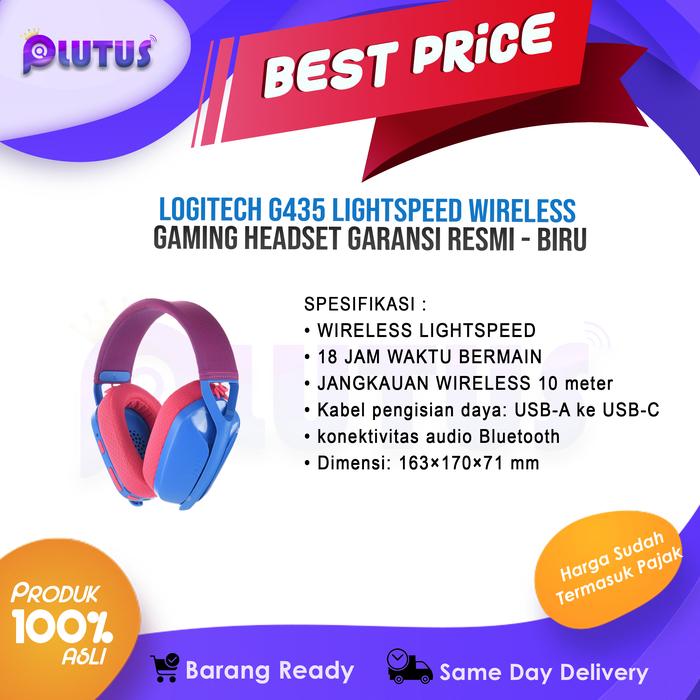 Gambar LOGITECH G435 LightSpeed Wireless Gaming Headset Garansi Resmi - Biru dari PLUTUS ID undefined Tokopedia