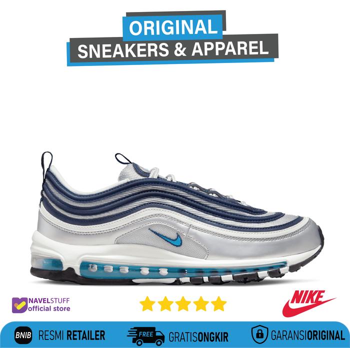 Jual NIKE Air Max 97 OG Metallic Silver Chlorine Blue Original