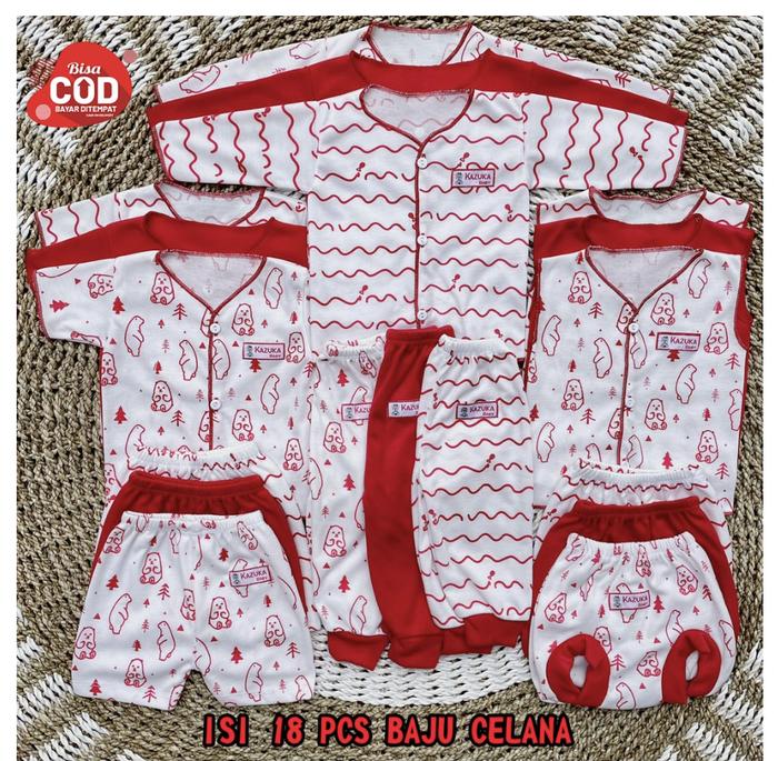 Gambar HAMPERS BABY - HAMPERS ISI 18 PCS Setelan Baju Bayi Baru LahIr - Merah, BOX HAMPERS dari Little Charme undefined Tokopedia