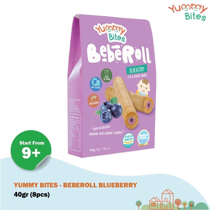 Gambar YUMMY BITES BEBEROLL BABY SNACK 40 GR - Blueberry dari beric baby clothes undefined Tokopedia