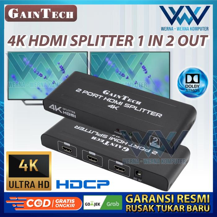 Gambar GAINTECH HDMI Splitter 4 Port / 1 Input to 4 Output Support 4K - 2 PORT SPLITTER dari Werna-Werna Komputer undefined Tokopedia