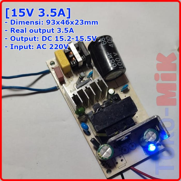 Gambar PCB Modul Adaptor Power Supply DC 5V 9V 12V 15V 18V 24V 1A 2A 3A 4A 5A - 15V-3.5A dari Toko-MIK undefined Tokopedia