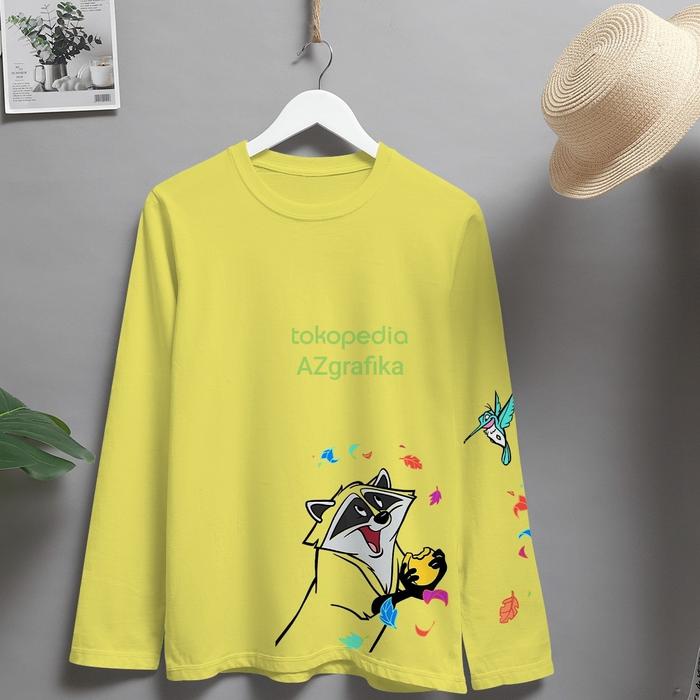 Gambar Kaos Distro - Kaos Lengan Panjang - Pocahontas - Katun 24s - Dewasa - Kuning Kenari, 5XL dari AZGRAFIKA undefined Tokopedia
