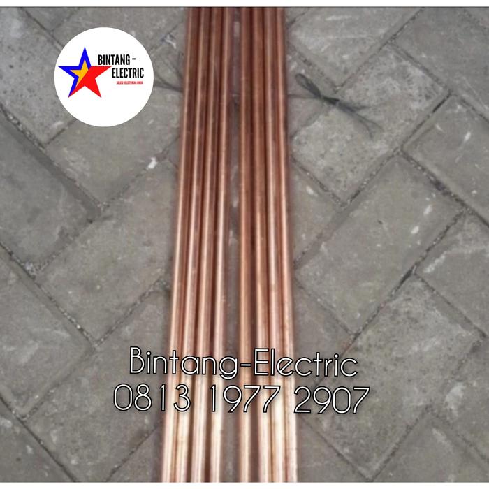 Jual Stick Rod / Grounding Rod Full Asli Tembaga Murni uk. 3/4 inch 3