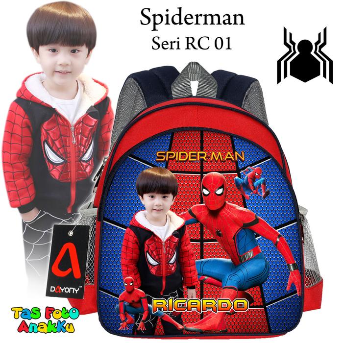 Gambar Tas Anak TK Paud Laki Laki Sekolah Ransel Karakter Ultraman Seri RC 01 - Spiderman, KECIL dari Tas Foto Anakku undefined Tokopedia