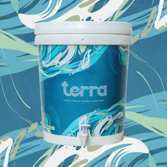 Gambar Terra Basic Water Filter 20 Liter dengan Keran Plastik dan Unit Filter untuk CSR dan Bantuan Bencana - Biru dari Terra Water Indonesia undefined Tokopedia