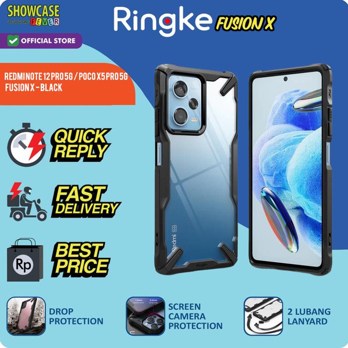 Gambar Ringke Compatible For Redmi Note 12 Pro 5G / Poco X5 Pro 5G Fusion X Anti Crack Tipis - Black dari ShowcaseFever Kota Administrasi Jakarta Utara Tokopedia